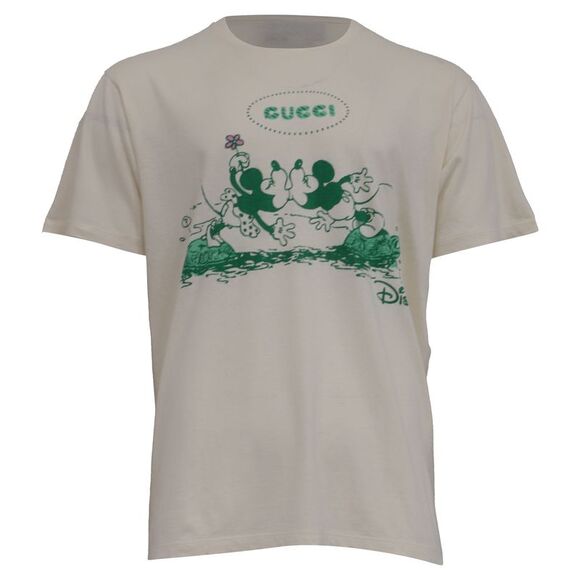 Gucci Other - Gucci x Disney Mickey Mouse Printed T-Shirt in Cream Cotton